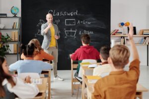 a photo of a teacher